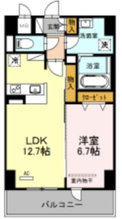 シェルト新都心の物件間取画像